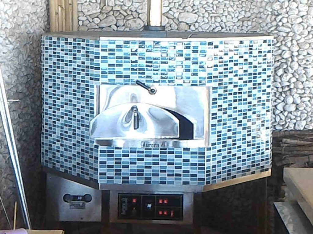 Aurora 120 MosaicBlue Oven Pizza Brick Lava Stones Wood Gas Bali Indonesia Asia 400
