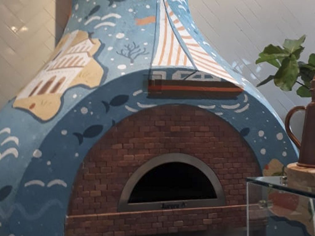 Aurora 90 Sea Oven Pizza Brick Lava Stones Wood Gas Bali Indonesia Asia 300