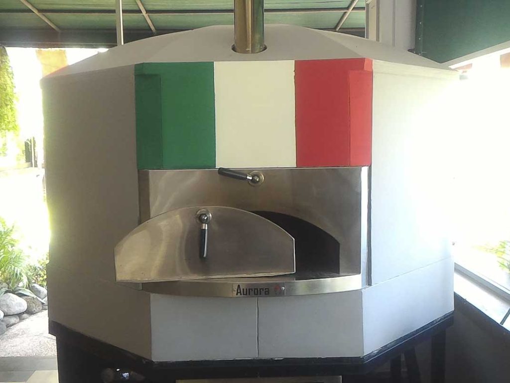 Aurora 120 FlagItaly Oven Pizza Brick Lava Stones Wood Gas Bali Indonesia Asia 500 064