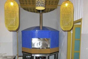 Aurora 120 blueorange Oven Pizza Brick Lava Stones Wood Gas Bali Indonesia Asia 400 015