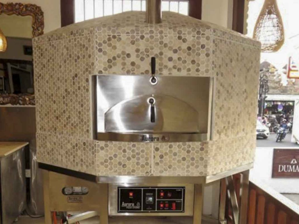 Aurora 120 mosaic Oven Pizza Brick Lava Stones Wood Gas Bali Indonesia Asia 400 031