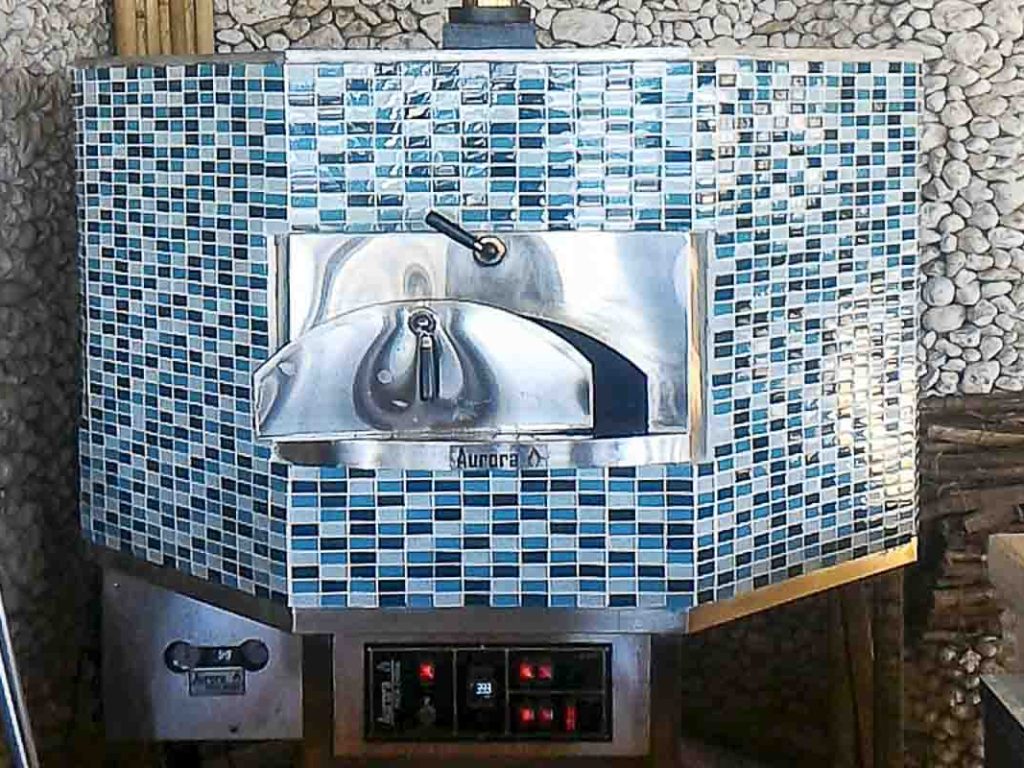 Aurora 120 mosaic Oven Pizza Brick Lava Stones Wood Gas Bali Indonesia Asia 400 062