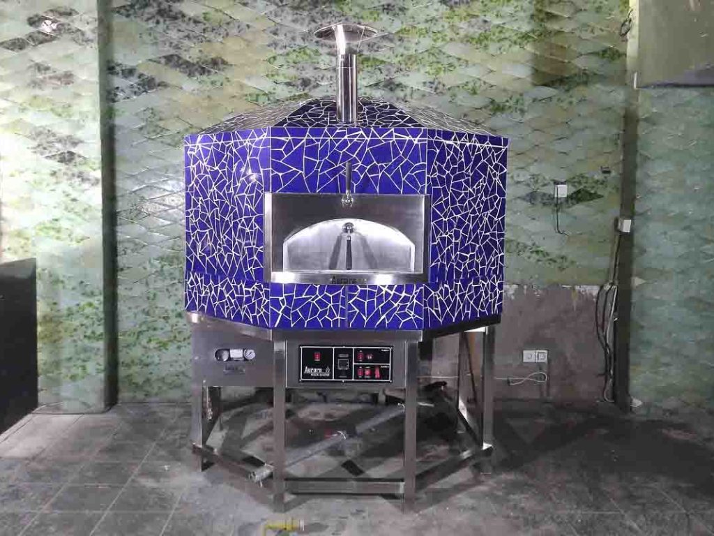 Aurora 120 mosaicblue Oven Pizza Brick Lava Stones Wood Gas Bali Indonesia Asia 400 070