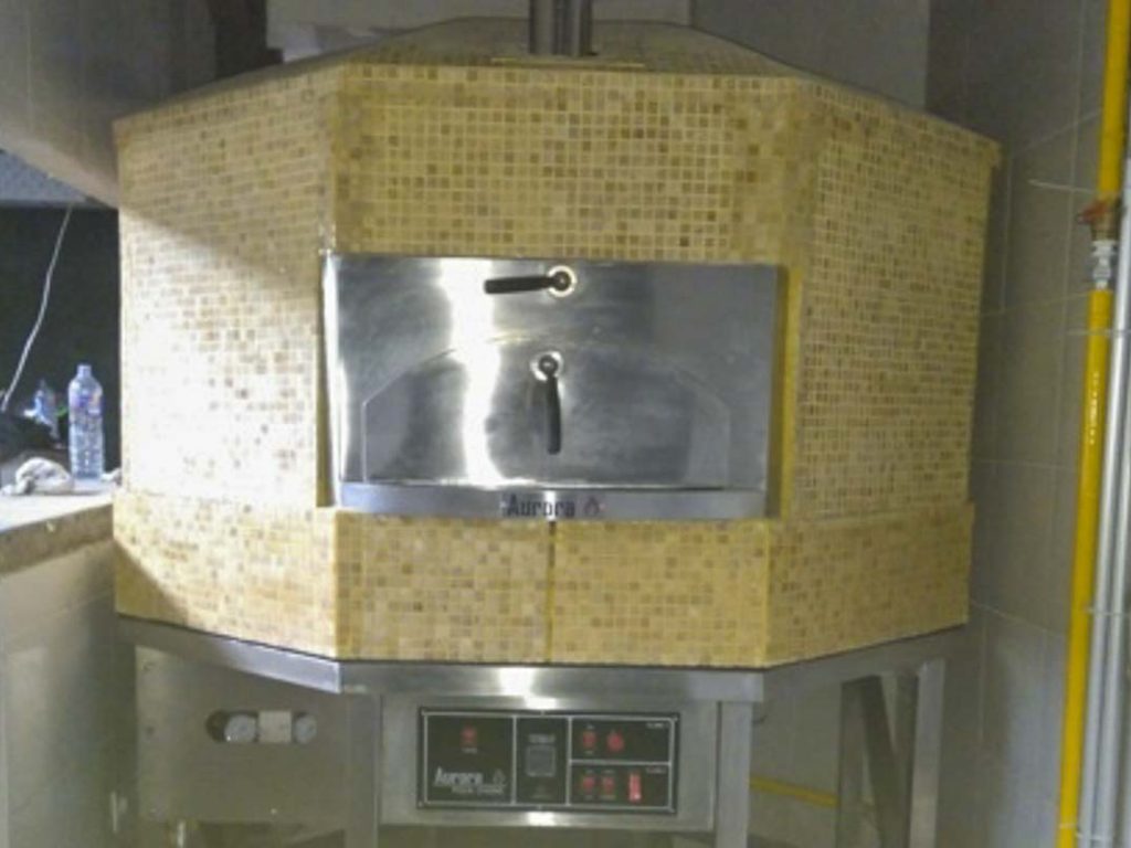 Aurora 120 mosaiccream Oven Pizza Brick Lava Stones Wood Gas Bali Indonesia Asia 400 013