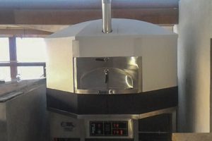 Aurora 120 white Oven Pizza Brick Lava Stones Wood Gas Bali Indonesia Asia 400 034