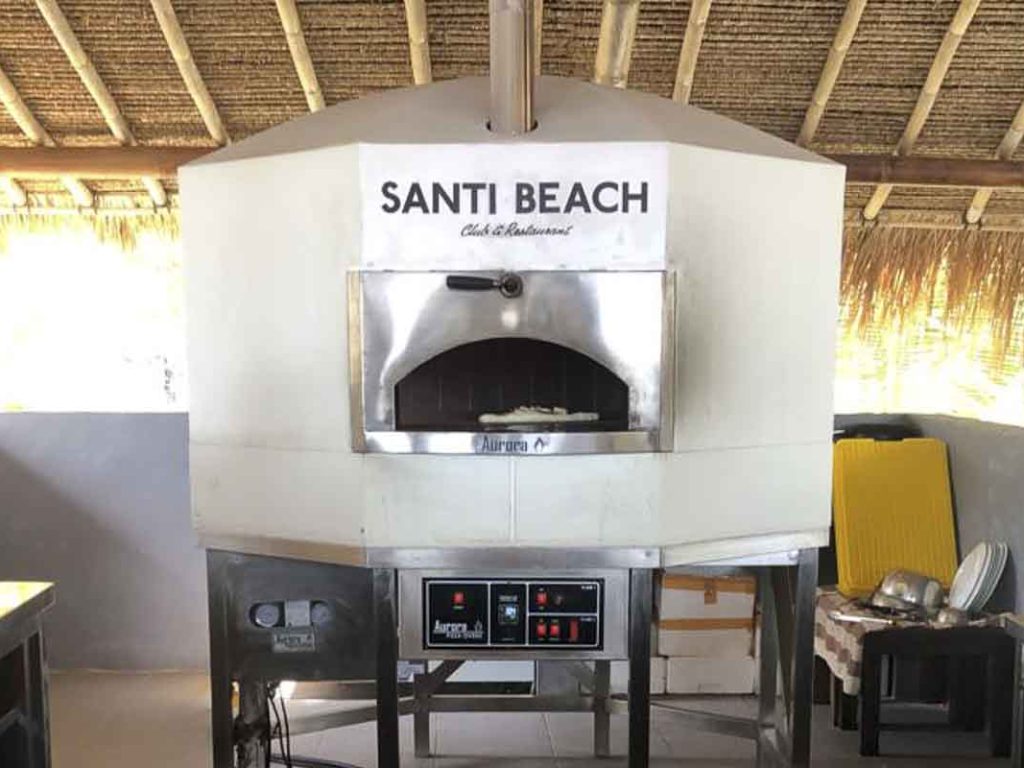 Aurora 120 white Oven Pizza Brick Lava Stones Wood Gas Bali Indonesia Asia 400 066