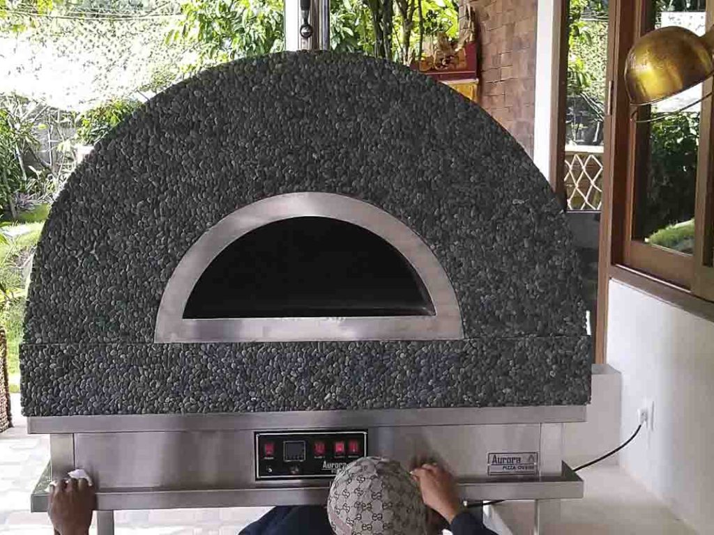 Aurora 90 mosaicblackstone Oven Pizza Brick Lava Stones Wood Gas Bali Indonesia Asia 200 049
