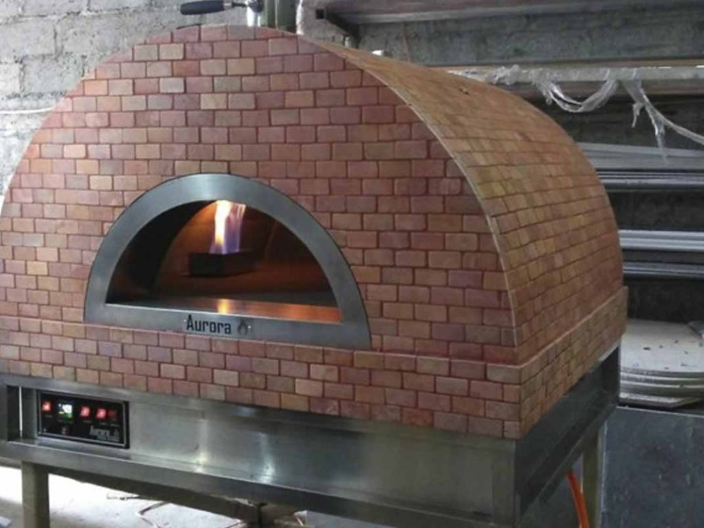 Aurora 90 rose Oven Pizza Brick Lava Stones Wood Gas Bali Indonesia Asia 200 052