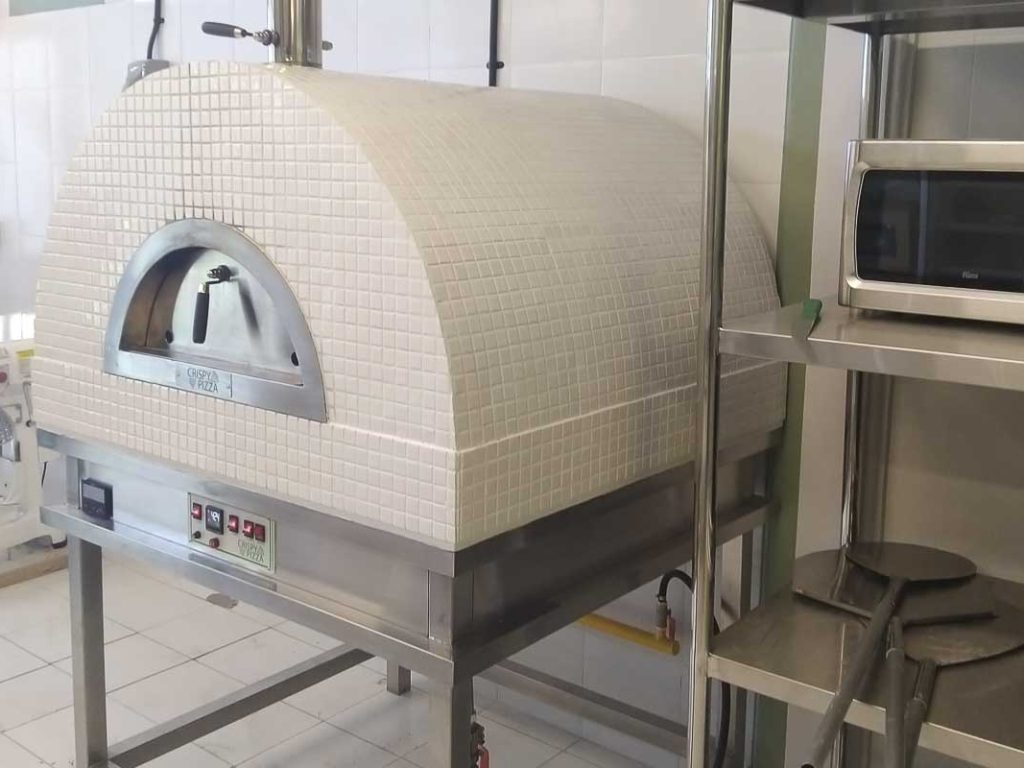 Aurora 90 white Oven Pizza Brick Lava Stones Wood Gas Bali Indonesia Asia 200 046