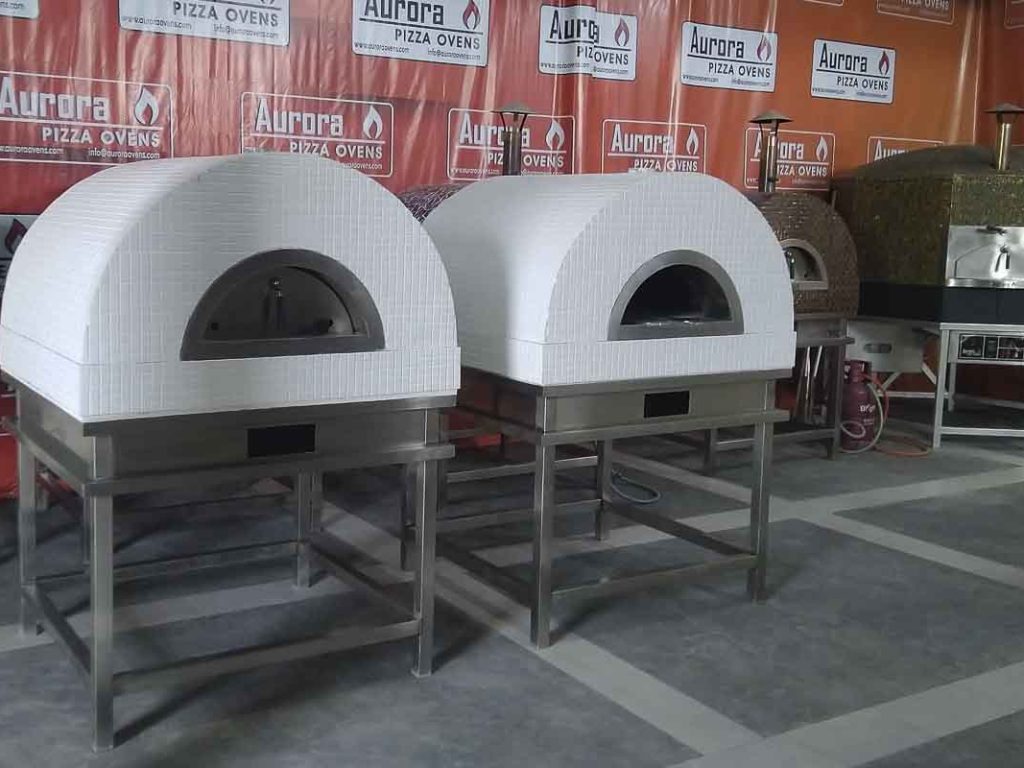 Aurora 90 white Oven Pizza Brick Lava Stones Wood Gas Bali Indonesia Asia 200 053
